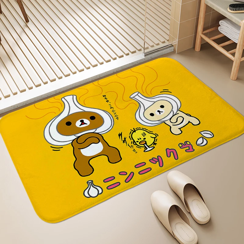 Door Entrance Carpet Z-Rilakkumas Floor Mats Front Door Funny Doormat Sleeping Room Rugs Modern Home Decoration Bath Mat Bathmat