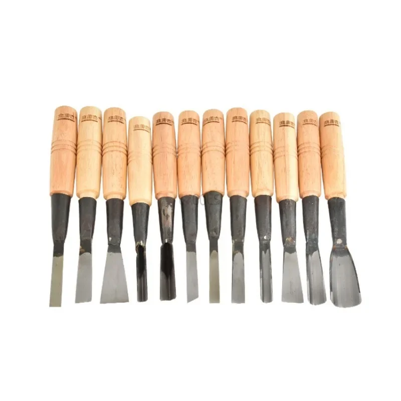 Woodworking Half Round Chisel Set Professional Carving Knife 6/12pc Wood Carving Chisels for Basic Wood Cut DIY Detailed Tools