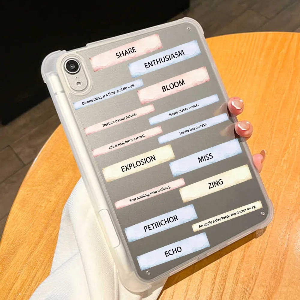 50pcs Retro Diary Word Sticker Creative Minimalism Decal For Diary Fridge Laptop Backpack Envelope Label Magazine Decal Sticker