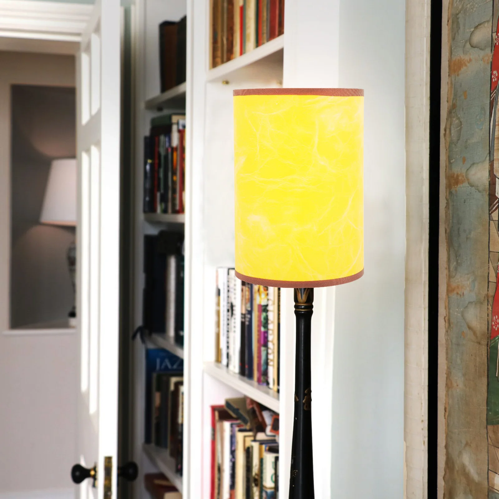 

Cylinder Fabric Bedside Lamp Shade Premium Safe Durable Material Warm Atmosphere for Bedroom Living Room Desk Table Lamps Light