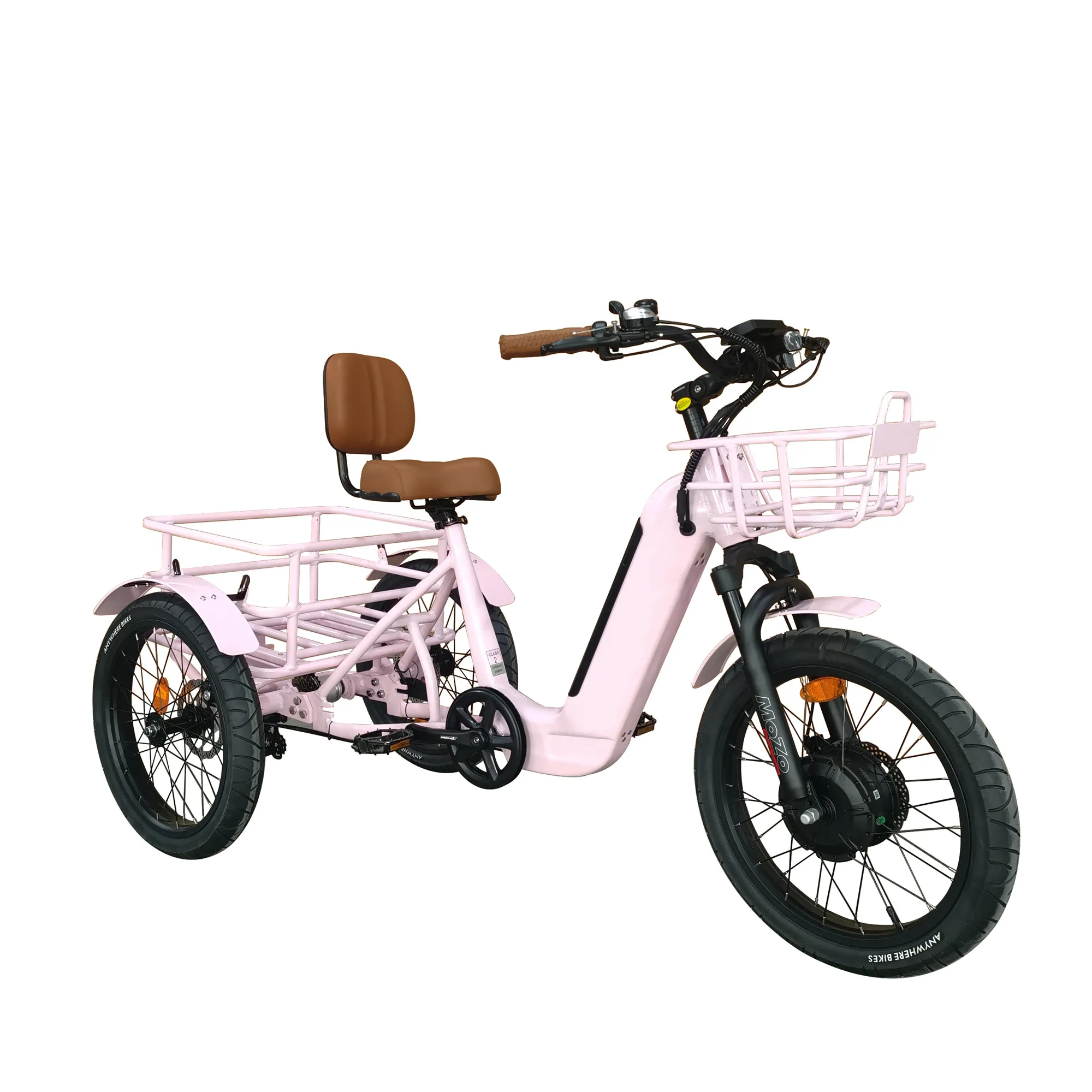 Ebike 7-speed Family Three-wheeled Electric Bicycle Manned Pedals  Bike For Kids