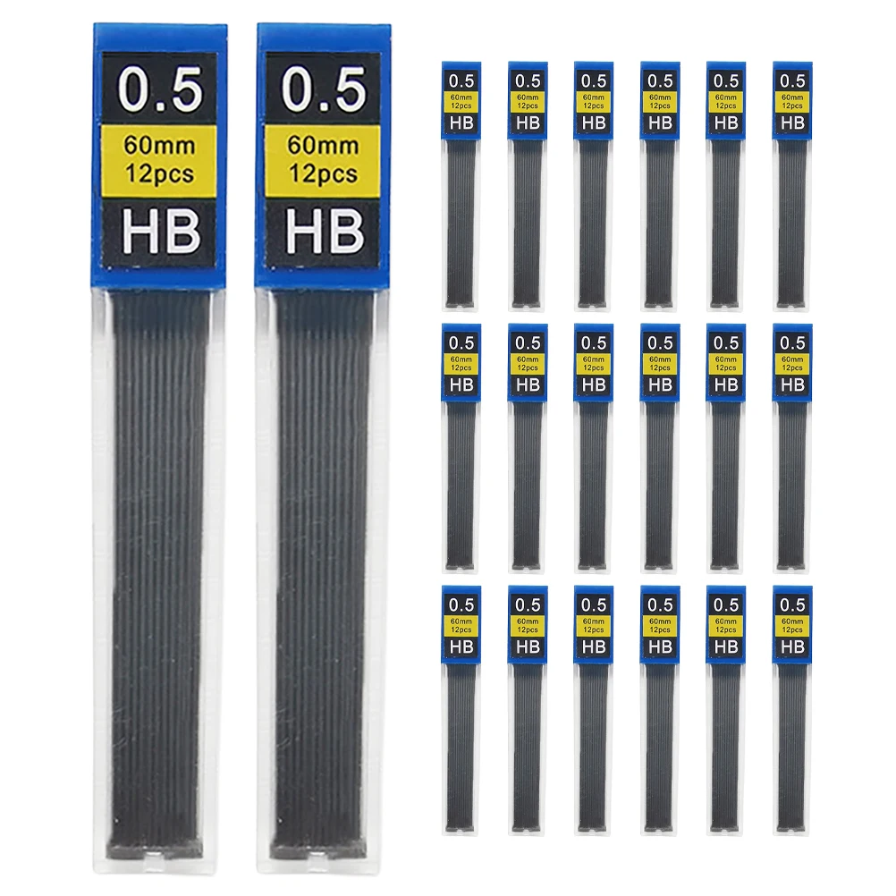 

20 Boxes Lead Refills Hb Black Smooth Writing Art Everlasting Student Mechanical Pencil Lead Supplies Universal Compatibility