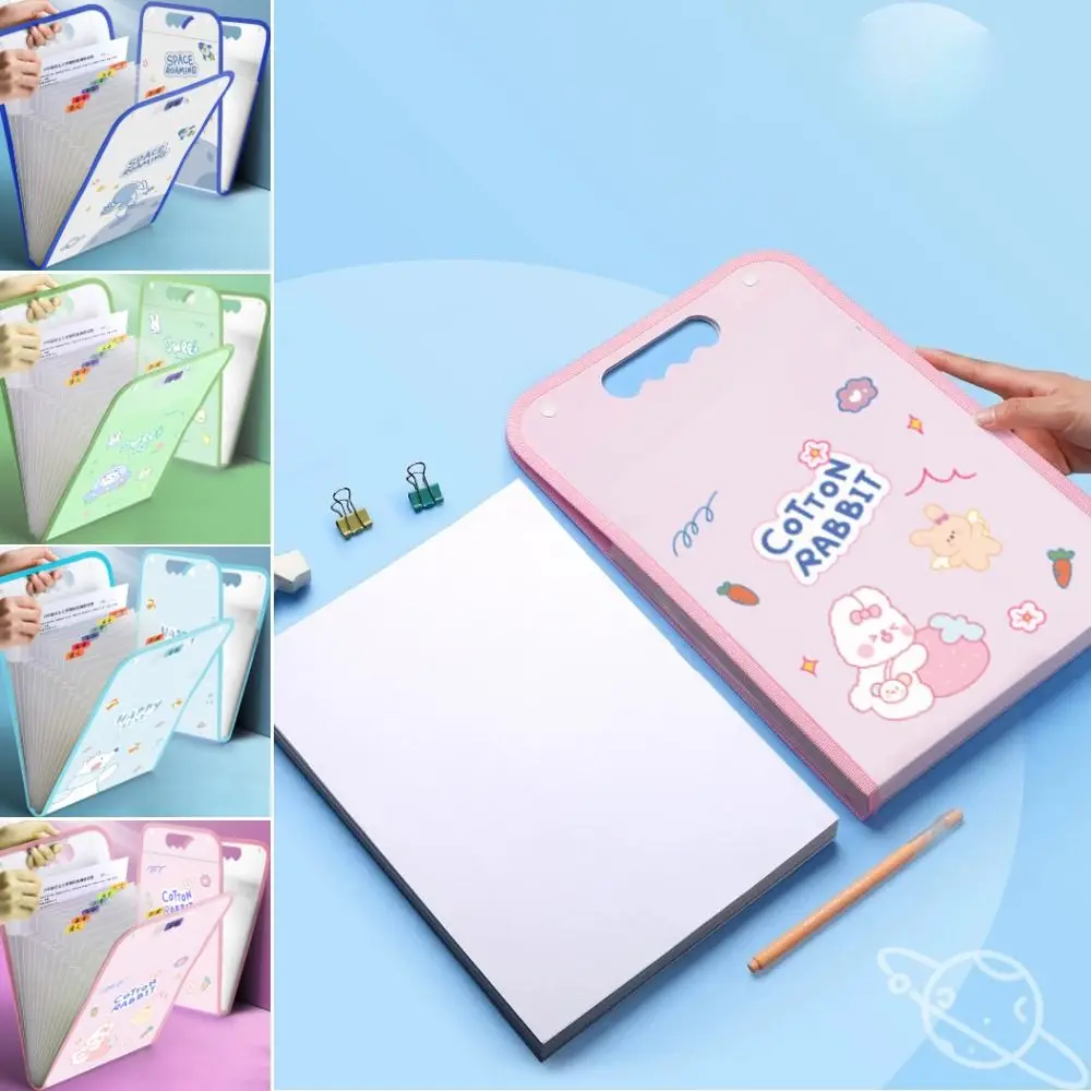 Cartella di file A4 per animali dei cartoni animati Organizzatore accordian impermeabile di grande capacità Borsa di stoccaggio per smistamento dati espandibile a 13 strati