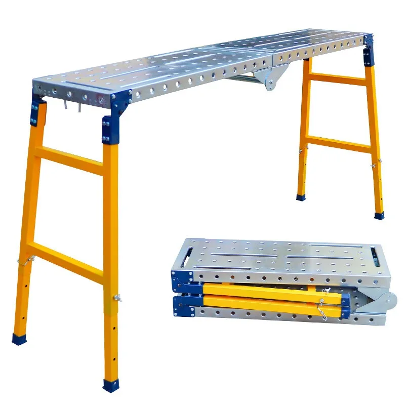 

Indoor Decoration Lifting and Lowering Portable Folding Horse Stool Multifunctional Mobile Scaffolding Engineering Ladder