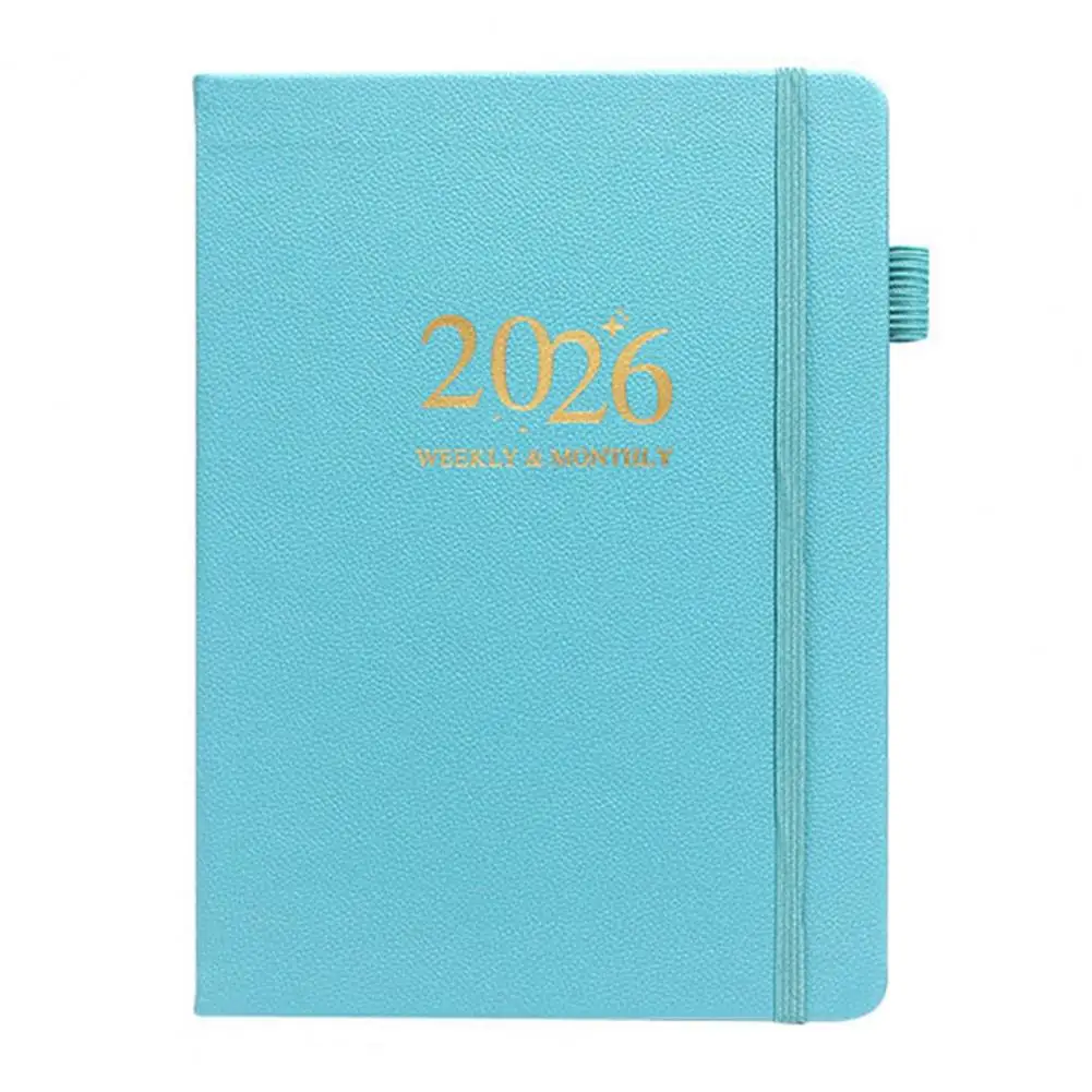 مجلة تخطيط التقويم 2026 مخطط للطلاب 2026 A5 مخطط مجلة غلاف فني لتوازن الحياة العمل والسفر للمنزل