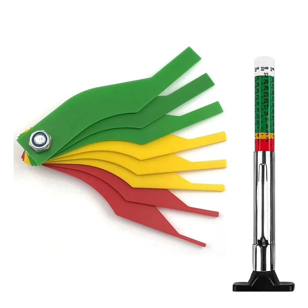 Brake Pad Measuring Tool Gauge Feeler Tester Scale Lining Thickness Wear Meter Thickness Gauge Handy Measuring