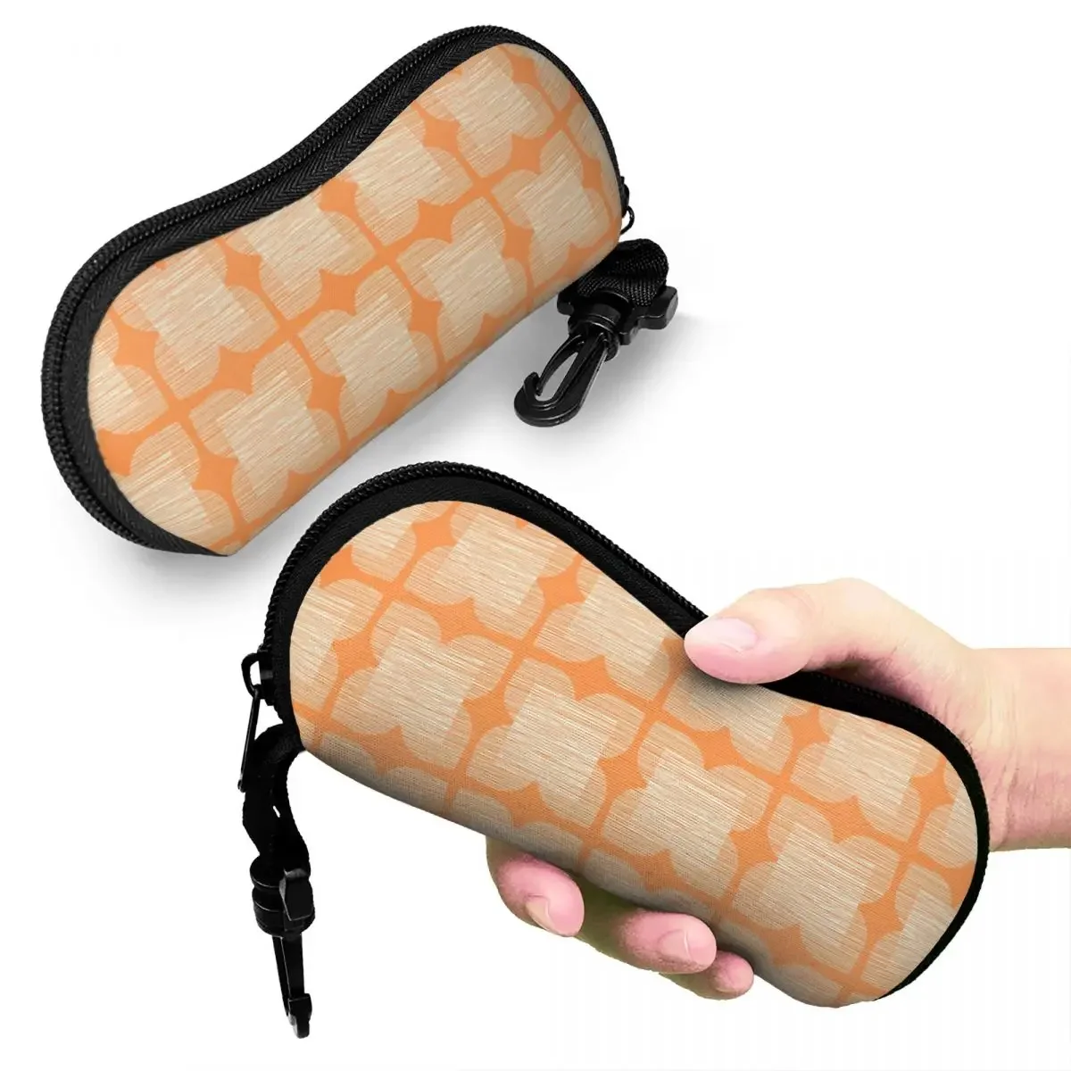 Orla Kiely-Estuche de gafas de sol personalizado para hombres y mujeres, estuche de anteojos de concha naranja, estuche de gafas de sol fresco, caja de bolsa