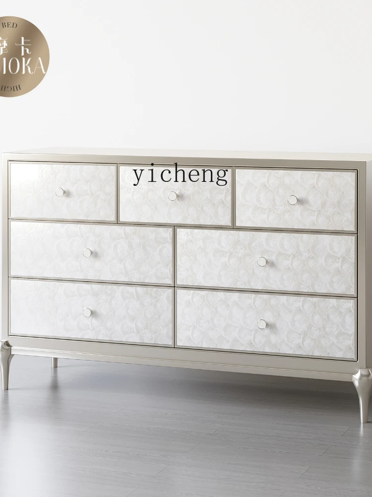 ZC Shell Surface Series TV Cabinet Chest of Drawers Locker Simple Style Dresser Bedside Table