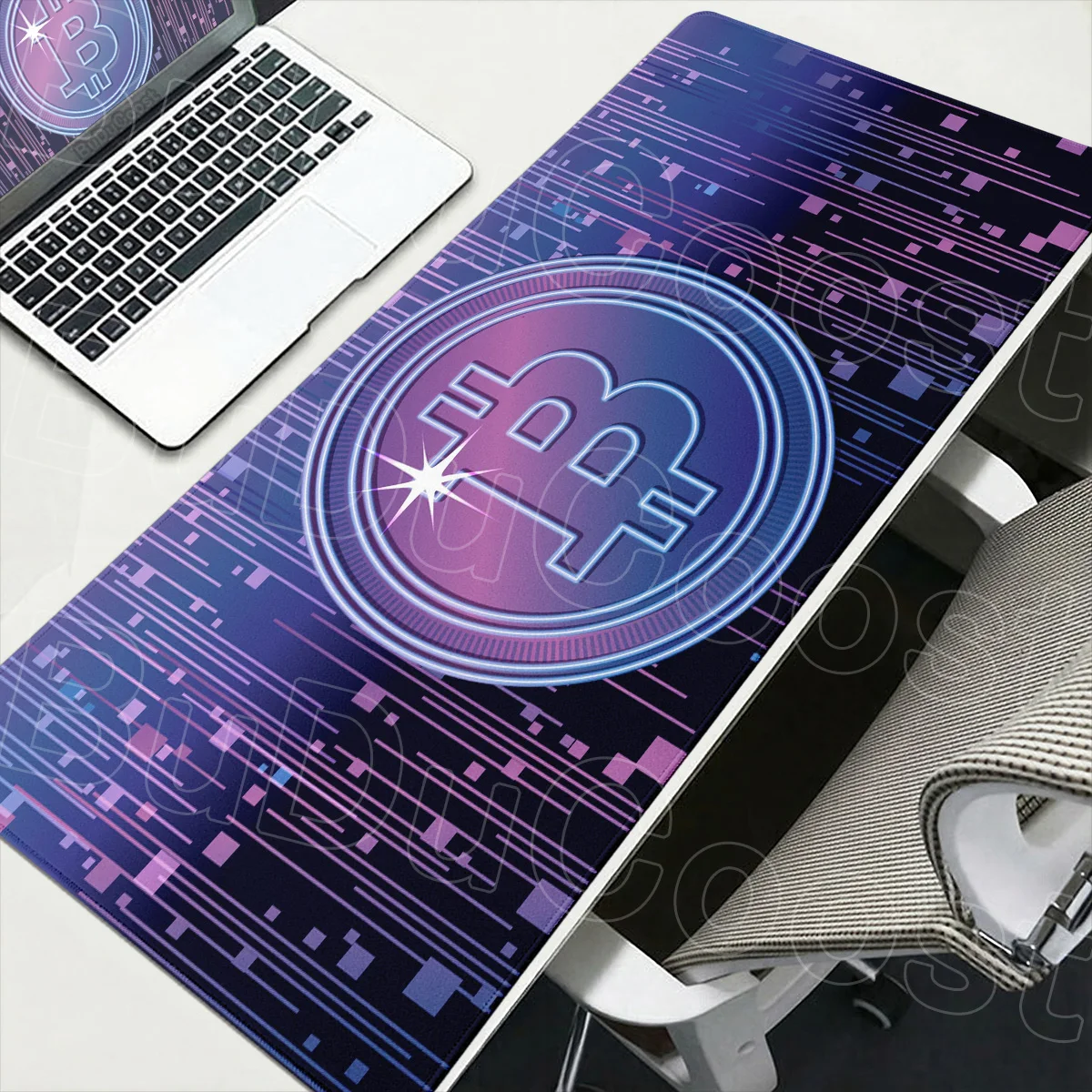 40x90cm Gaming Keyboard Mousepad Office Non-slip Bitcoin Logo Washable Carpet Extend Mice Mat Laptop Trader Desk Pad Accessories