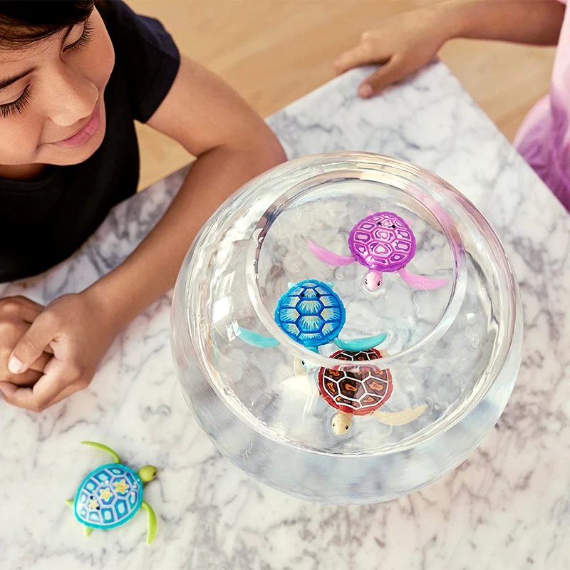 ZURU Robo Alive Robo Turtle natación robótica, tortuga activada por agua, simulación electrónica para mascotas, juguetes de agua para baño de niños