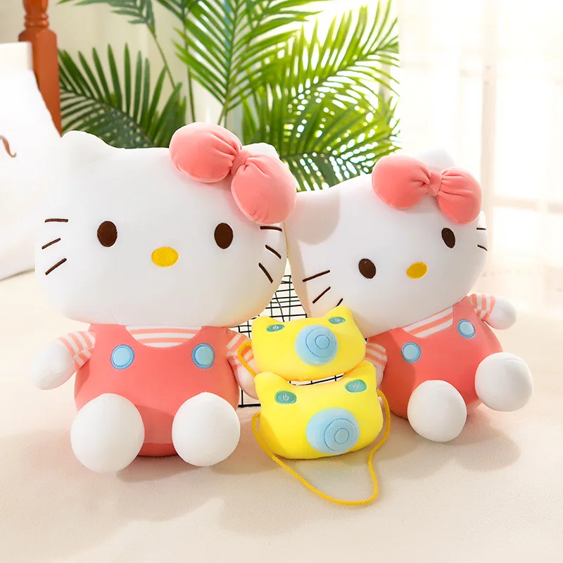 21-60cm Hello Kitty Plush Camera KT Cat Doll Cute Cat Kitty Toys Children's Gift Girl Sofy Stuffed Animal Pillow Toys Gifts