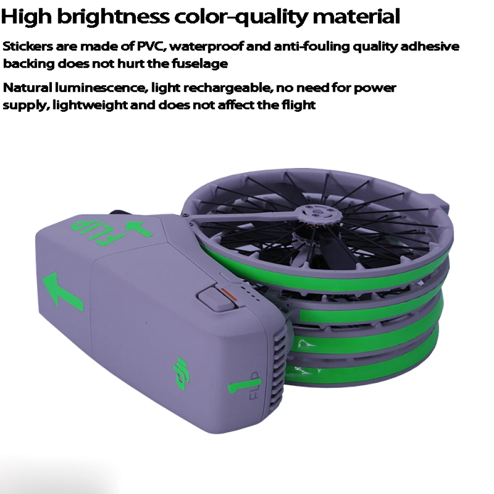 Djiフリップドローン用の明るいステッカー、デカール、傷防止、保護フィルム、夜間安全、クールなフライトアクセサリー、装飾