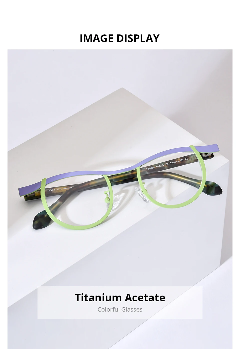 FONEX Acetat Titan Brille Rahmen Männer Neue Marke Design Quadratische Brillen Frauen Brille Hohe Qualität Japanische Brillen 85884 – Detail 1