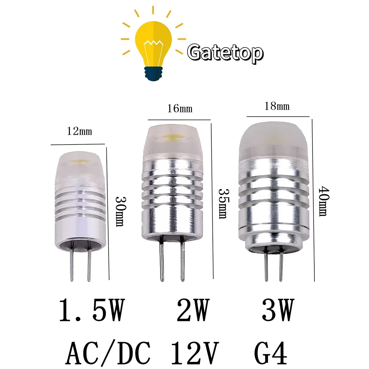 

LED MINI G4 COB Car Light 1-10PCS AC/DC12V 1.5/2/3W 3000K/4000K/6000K Light For Crystal Chandelier,Kitchen,Study,Toilet Lighting