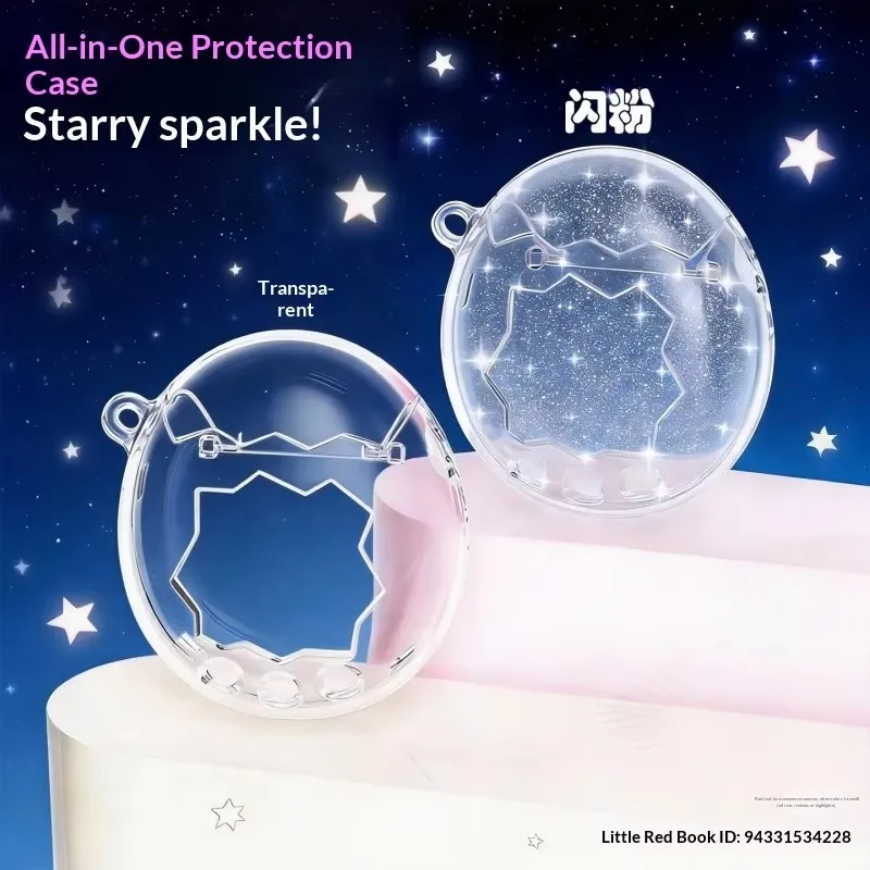 

Tamagotchi Paradise Pc Clear Glitter Hard Protective Case For Tamagotchi Paradise Cute & Fun Cartoon Accessory Perfect Gift