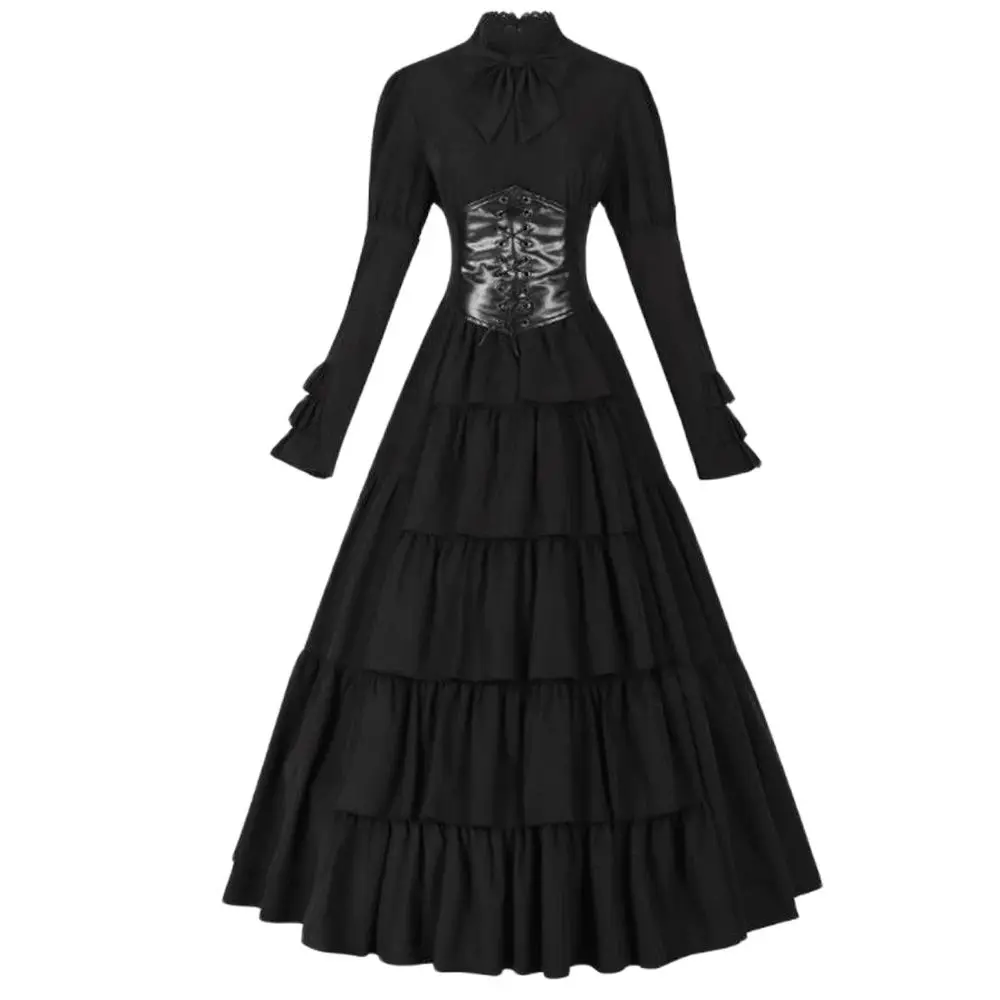 Lace Up Zipper Trench Coat Women Autumn Winter High Low Maxi Outwears Black Dresses Autumn Longline Tops Gothic Robe Spring