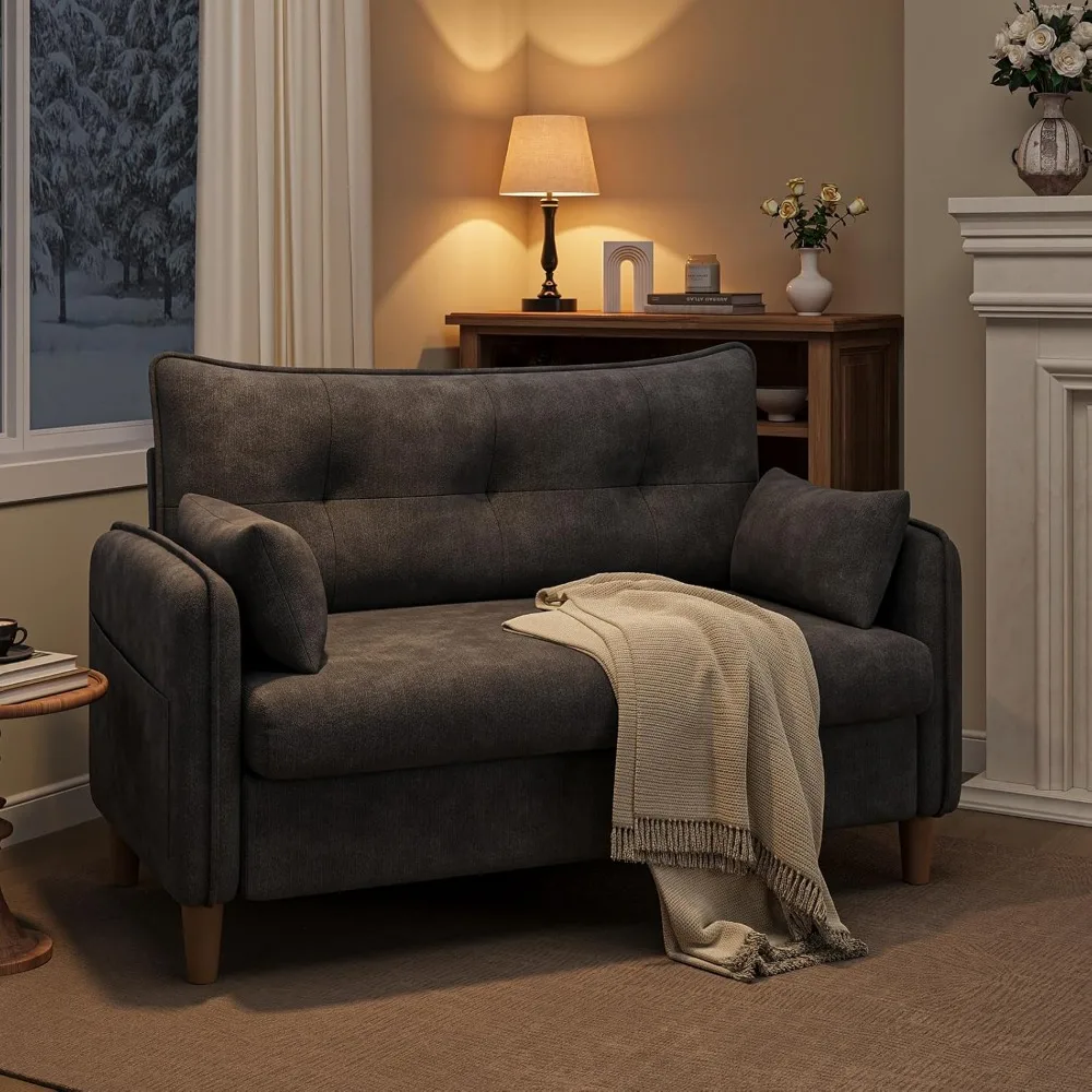 50 أريكة صغيرة بمقعدين للمساحة الصغيرة |   أرائك مقعد معنقدة لغرفة النوم والشقة |   أريكة صغيرة رمادي غامق