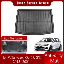 Car Rear Trunk Mat for Volkswagen VW Golf R 7 Mk7 GTI 2015~2021 Panel Tray Waterproof Floor Pad Space Boot Carg Cover Accessorie
