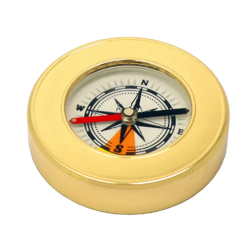 New Product Improvement J57 Metal Compass, Golden Zinc Alloy High-end Gift Promotion Pointing Guide  Pointer Compass