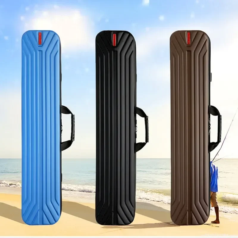 120-センチメートルポータブル釣竿バッグ防水漁具バッグ-abs-ハードシェル耐摩耗性釣りバッグ厚みのあるロッド