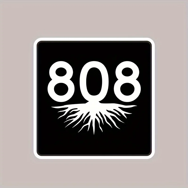 

808 Hawaii Area Code Vinyl Decal - Durable, Matte Finish Car Window Sticker, Easy Apply & Remove