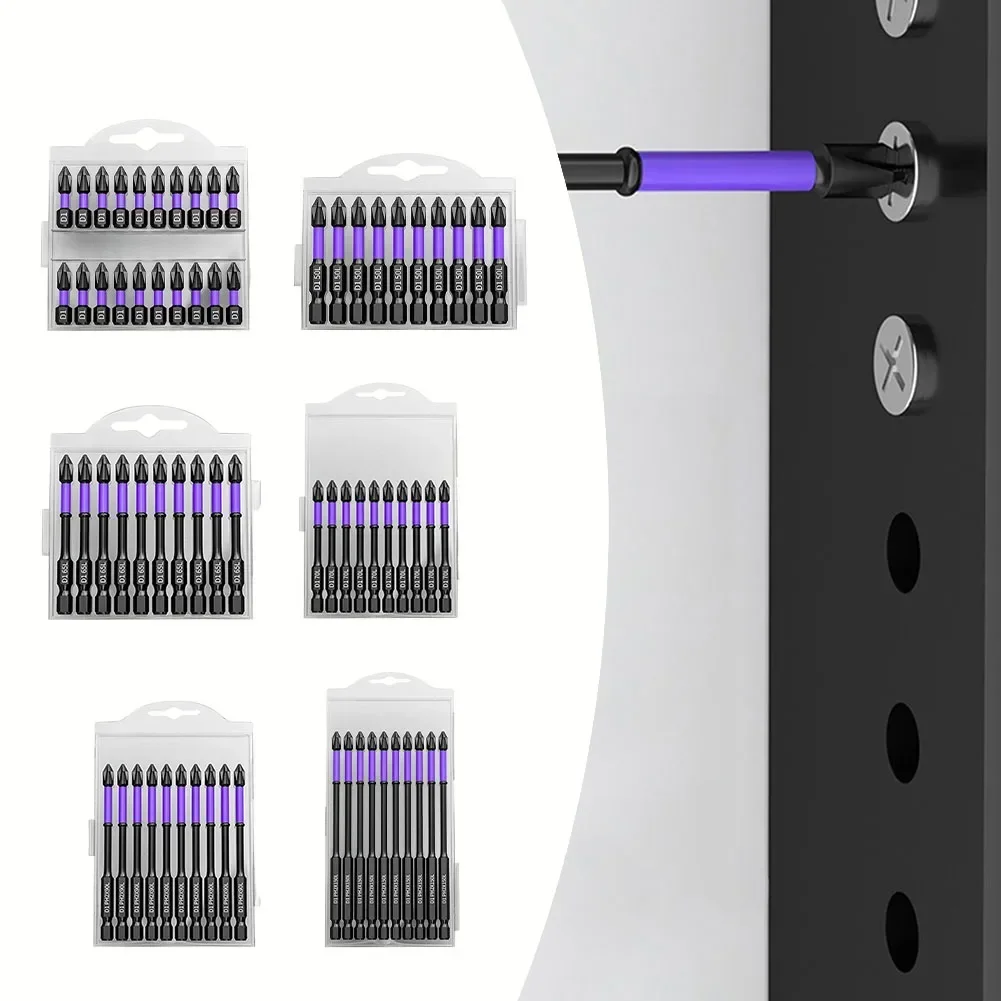 10 20 Stuks Antislip Ph2 Magnetische Batch Kop Kruisschroevendraaier Hardheid Boor Voor Elektrische Schroevendraaiers Handboren