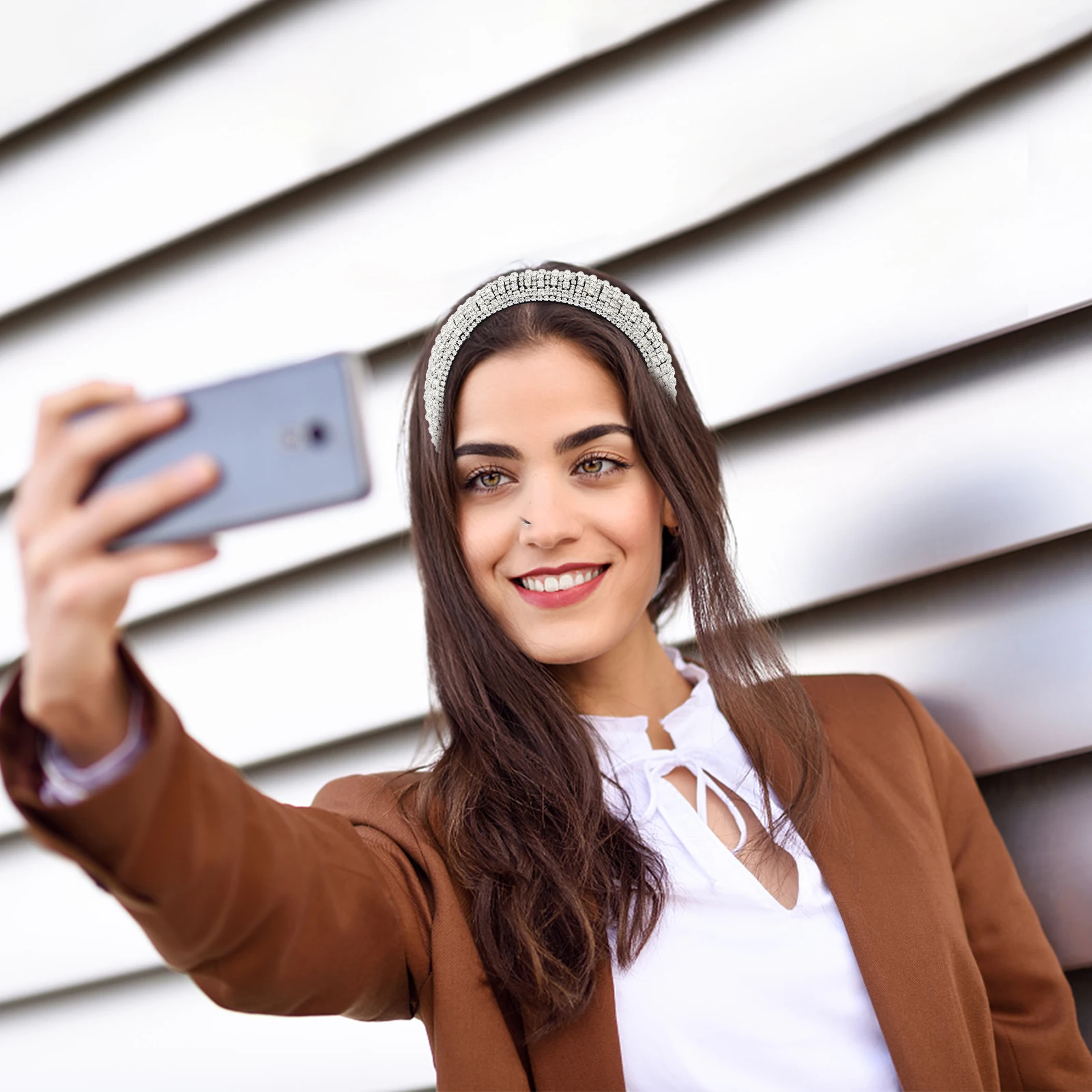 

Rhinestone Hairhoop Elegant Bride Headband Women Party Cosplay Hairband Wedding Dance Masquerade Costume Accessory Lightweight