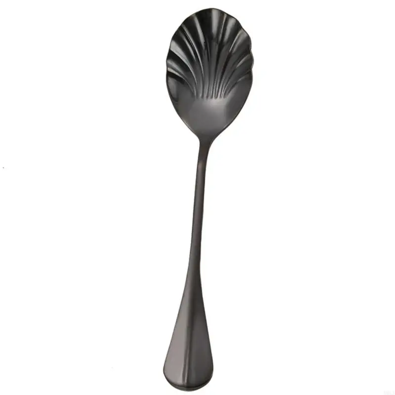 A9LA aço inoxidável Casca colher colher sobremesa sobremesa para sorvete restaurante