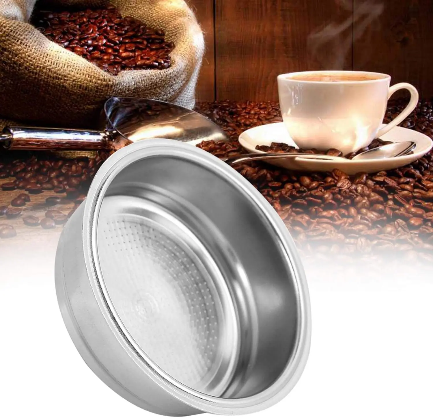51mm Stainless Steel Coffee Filter Basket Single And Double Cup Removable Filter for Espresso Coffee Machine Tools Accessories