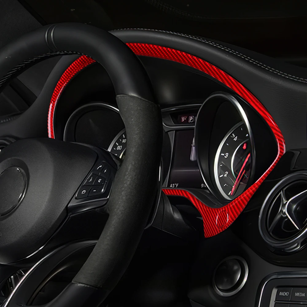 For Benz CLA C117 2014-2018 GLA X156 2015-2019 A Class W176 Speedometer Frame Real Carbon Fiber Sticker Trim Car Upgrade