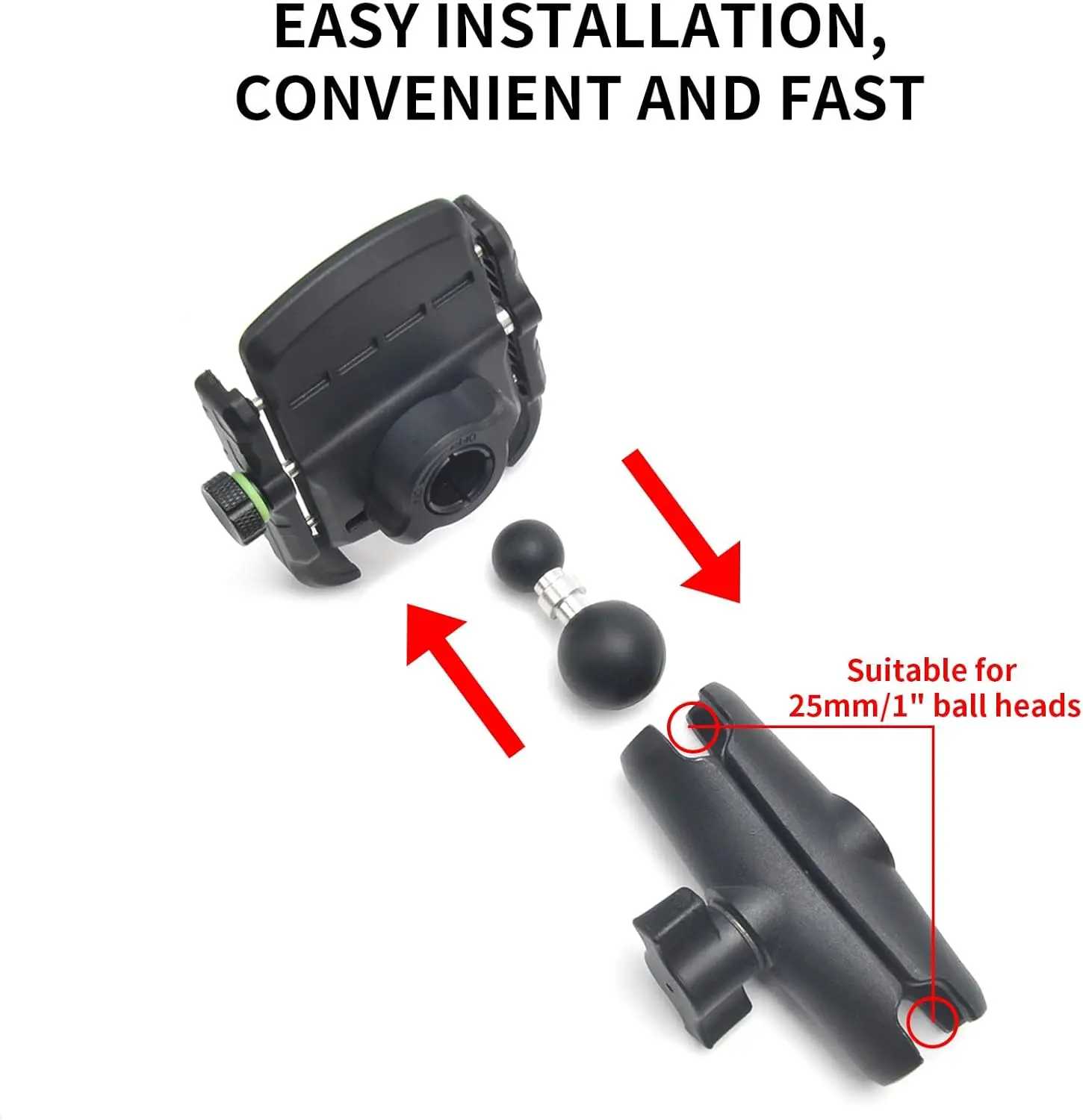 

Panica17/25mm Ball Head Motorcycle GPS Holder Mount Motorcycle Base for GoPro Insta360 Camera Phone Water Cup Holder Accessories