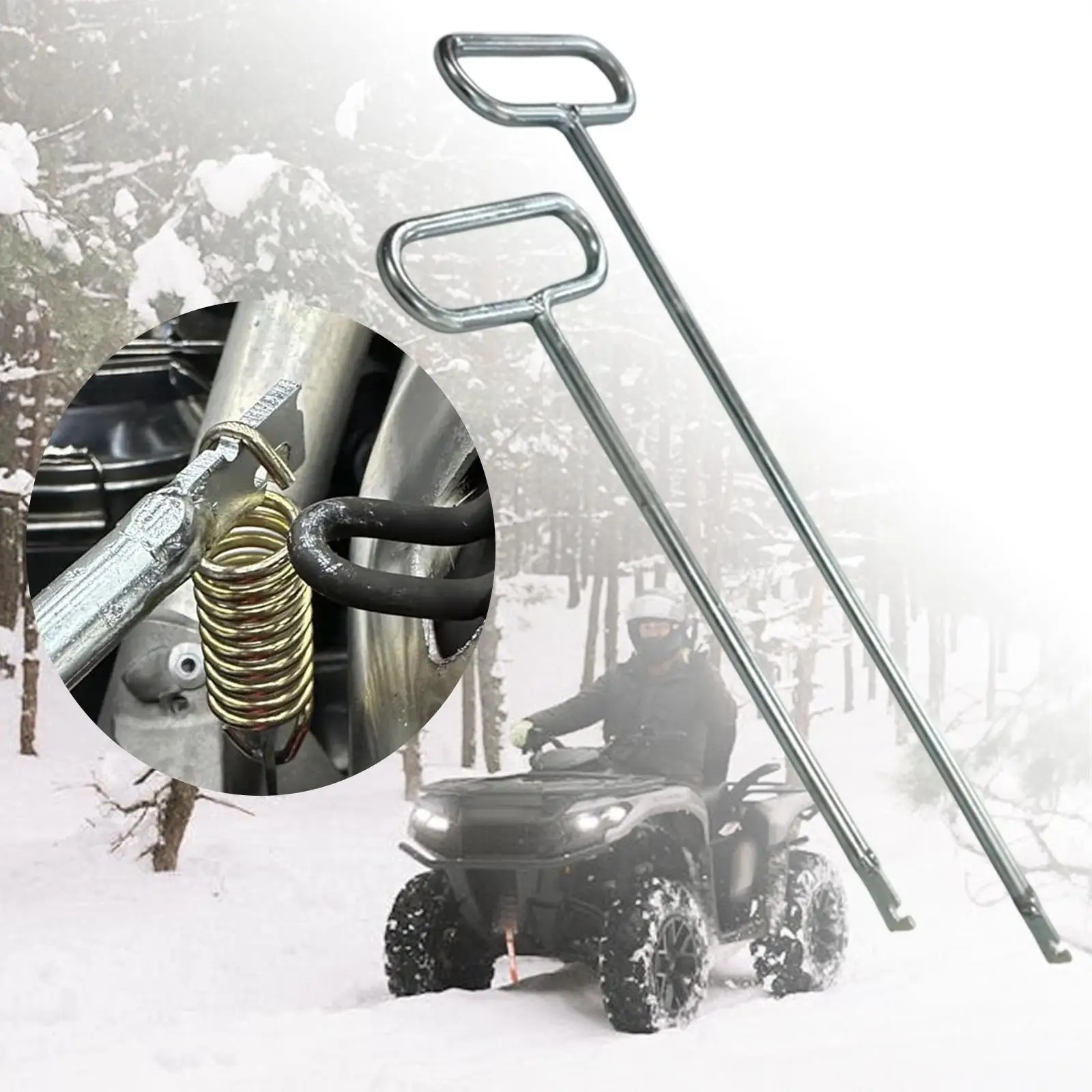 2x 102.303 Strumenti per la rimozione della molla di scarico Utensile manuale Pull Push Twist Funzione per l'installazione di rimuovere le motoslitte a molla