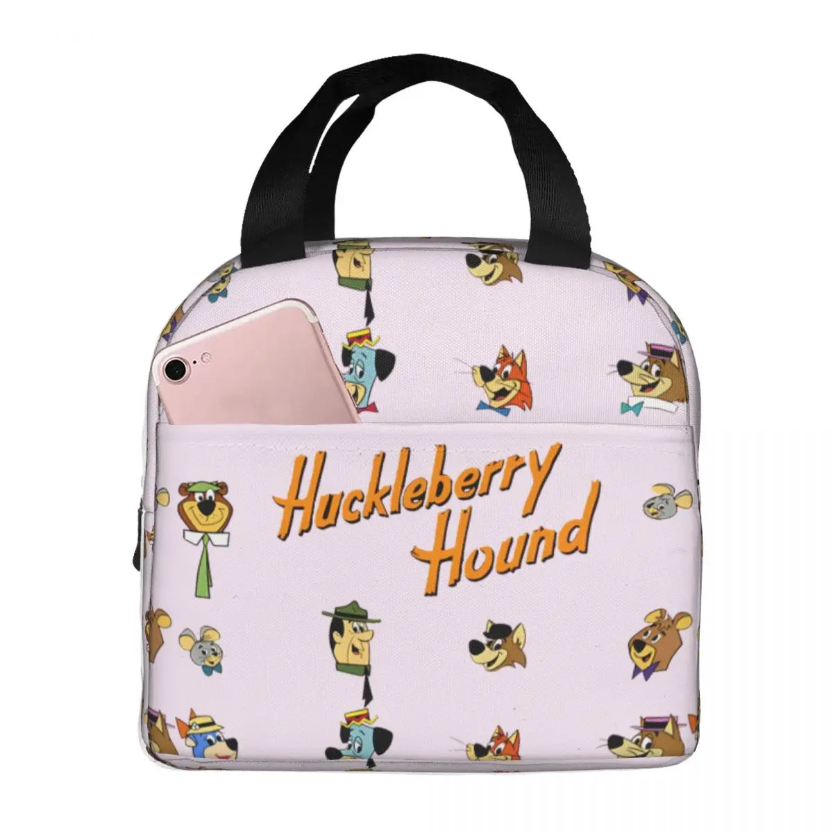 Outdoor Together Durable Waterproof Oxford H-Huckleberry Hound Show Bento Box For Women Lunch Boxes