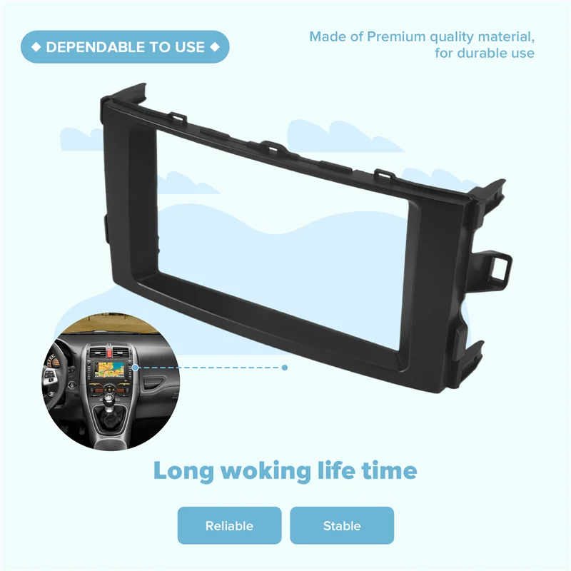 

A13F-2Din Car Fascia For Toyota Auris 2006-2012 Stereo Fascias Panel Dash Mount Installation Car DVD Frame Kit In-Dash