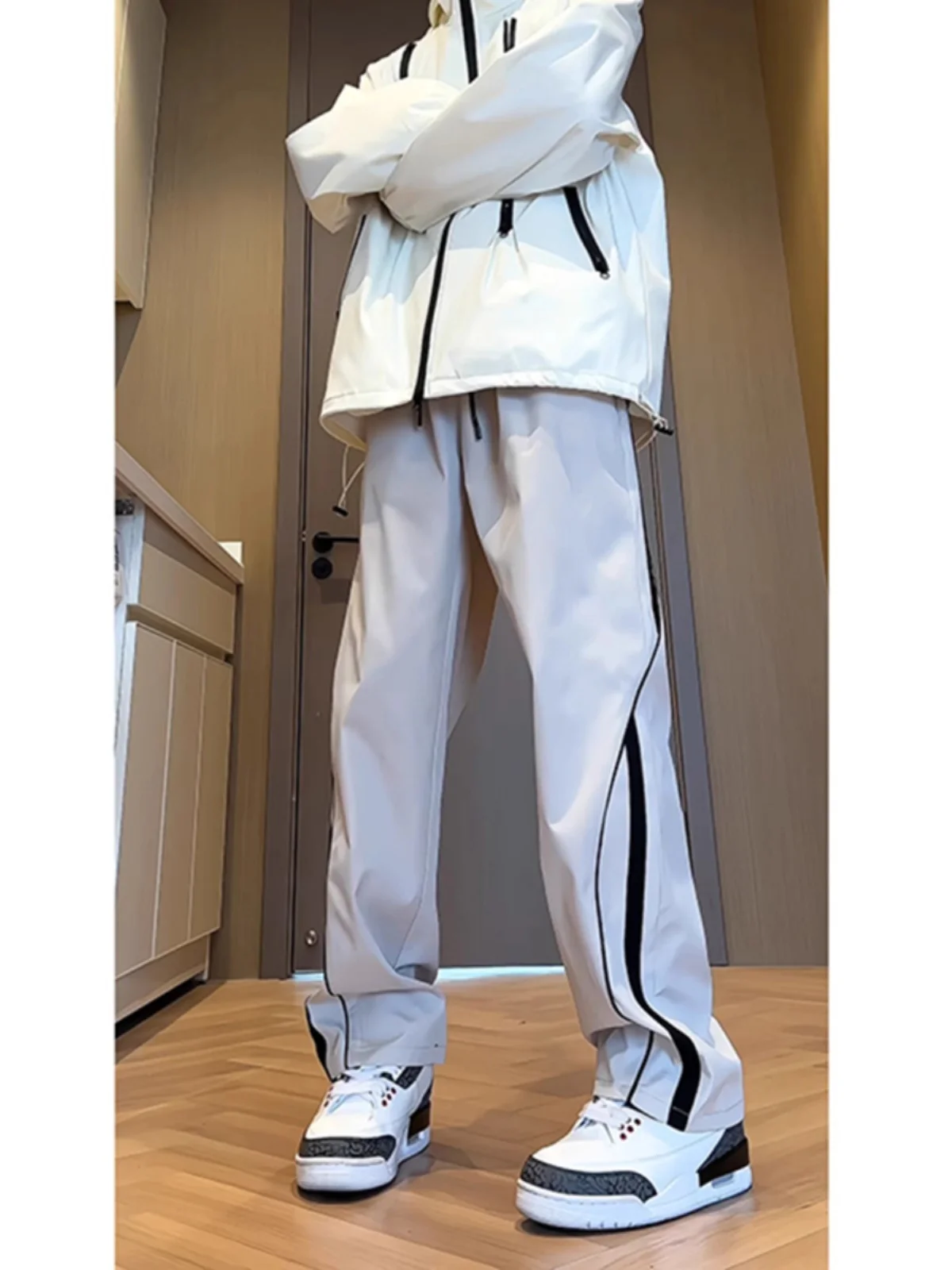 

American Functional Windbreaker Pants Men's Design Versatile Trendy Haome Hiking Mountain Climbing Pants Casual Leisure Tr...