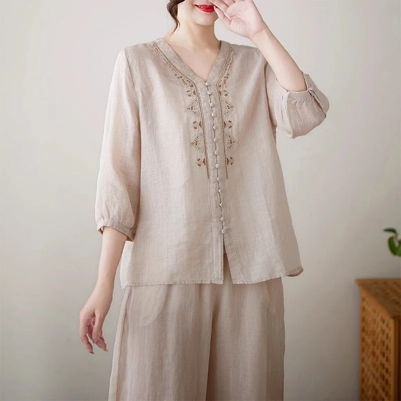 Women's Linen Two P… - image