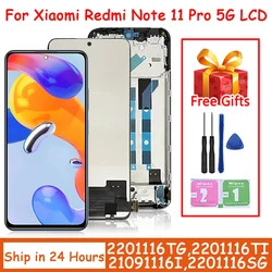 2201116TG 21091116I Display Screen For Xiaomi Redmi Note 11 Pro LCD Display Touch Screen Digitizer Note 11 Pro 5G Display Frame