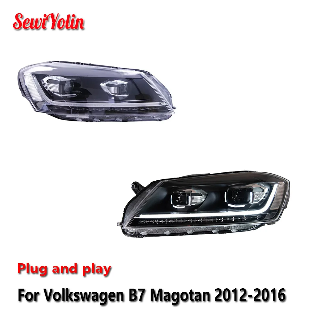 

Car LED Headlight Light Assemblies For Volkswagen Magotan 2012-2016 B7 Auto Fog DRL Brake Turn Signal Lamp Plug and Play