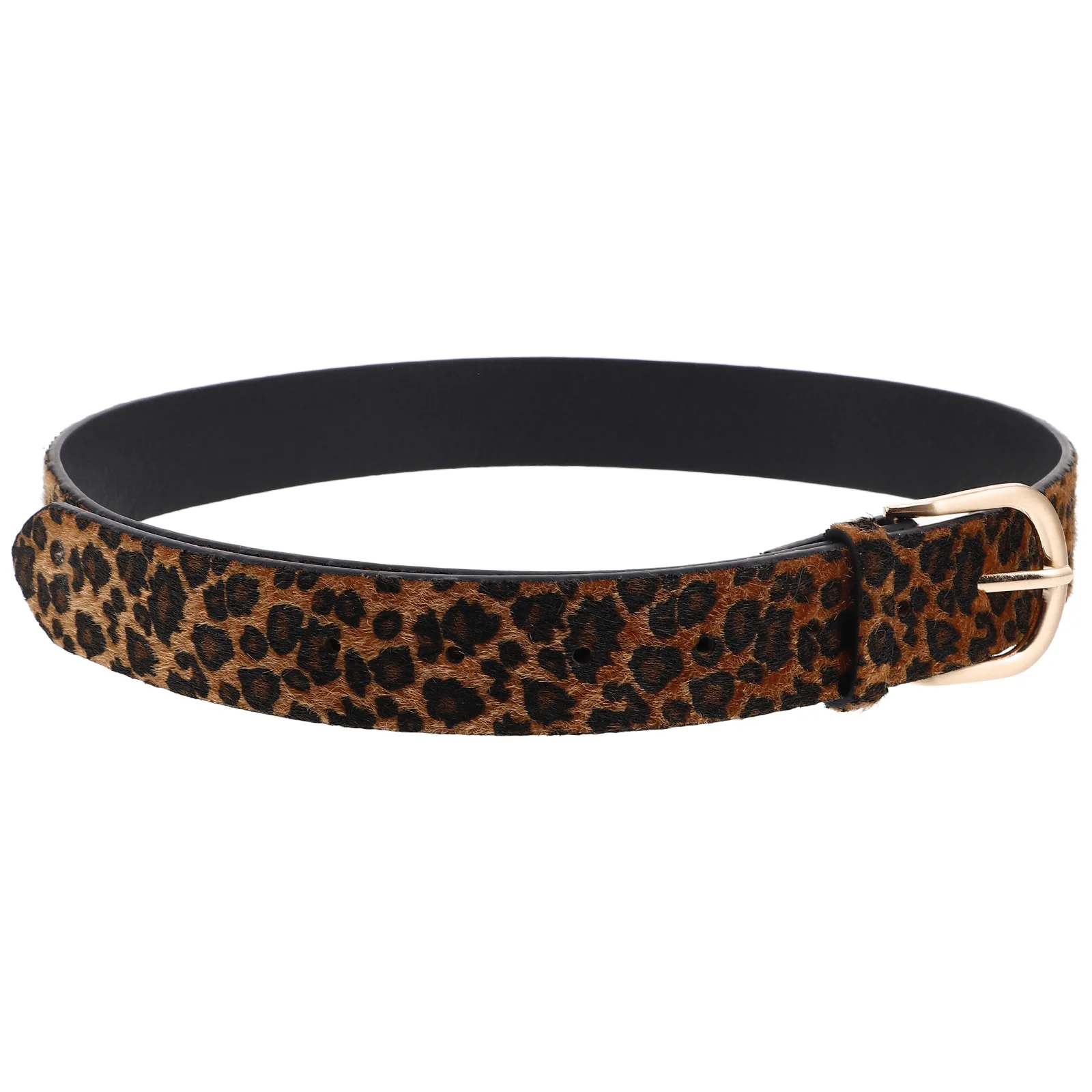 Leopard Belt Wide Belts for Women Ladies Adjustable Animal Print Double Sided Woman