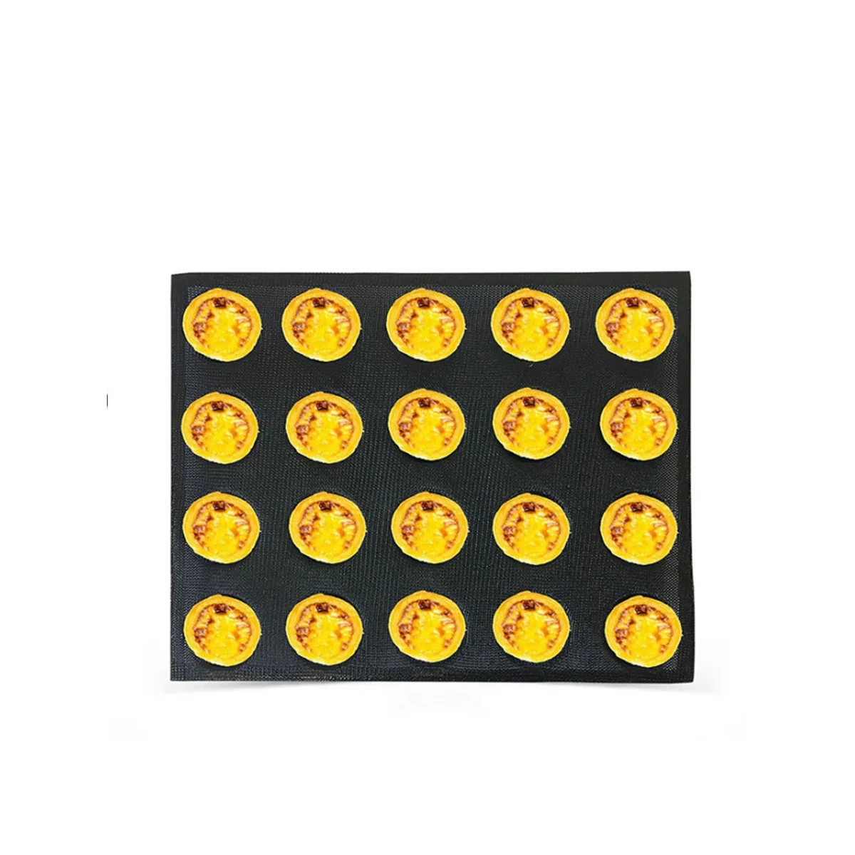 ABLK 20 หลุมแม่พิมพ์ซิลิโคนเค้ก T มินิพิซซ่ารุ่นรอบขนมปังแฮมเบอร์เกอร์แม่พิมพ์ Non-Stick ถาดอบเครื่องมือ