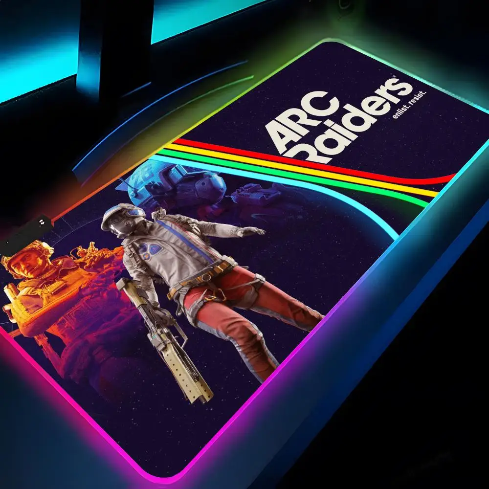 

Игровой коврик для мыши Game A-ARC Raiders RGB XXL, коврик для ноутбука, игровой коврик для мыши с подсветкой, коврик для клавиатуры, настольный коврик для геймеров, для девочек