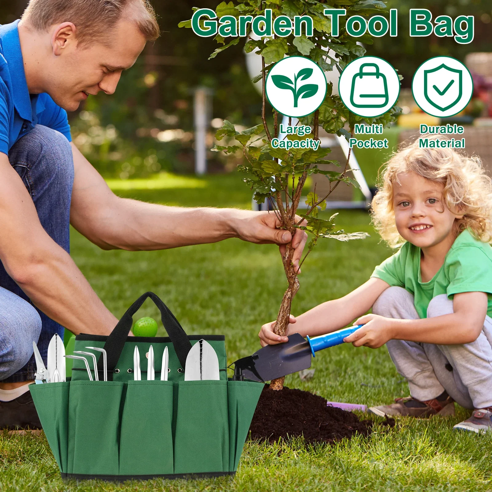 Gardening Tote Bag Garden Tool Bag Garden Tote Home Organizer Gardening Tool Kit Holder Oxford Bag Gardening Tools Organizer