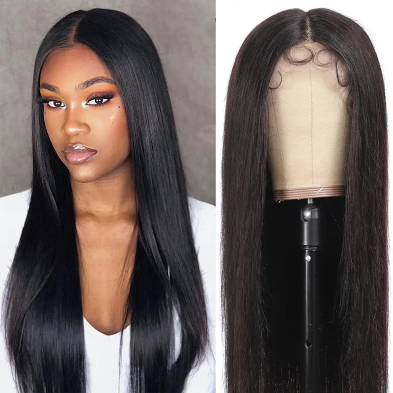 

Длинный прямой парик с фронтальной застежкой, модный, натуральный, реалистичный, из синтетического волокна, на всю голову, корректирующий форму лица