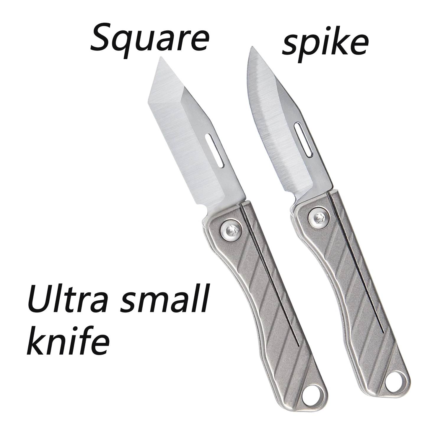 Ultra Small Titanium EDC Folding Knife Multifunctional Portable Keychain Cutting Tool Hanging Knives Pendant