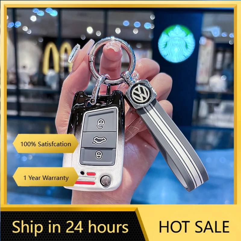 

Крышки ступицы, автомобильный откидной чехол для ключа, чехол для VW Volkswagen Golf 7 MK7 Tiguan MK2 для Seat Ateca Leon FR 2 Ibiza, удаленный брелок Ac