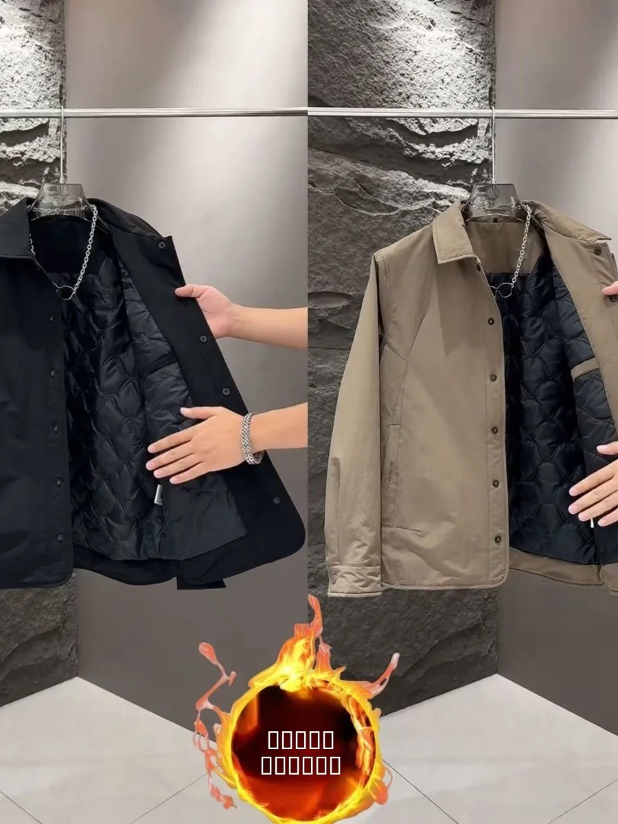 

Мужская хлопковая куртка Thiened American Sle с воротником-стойкой, теплая, с внутренней подкладкой из полиэфирного волокна, длинный рукав, для молодежи