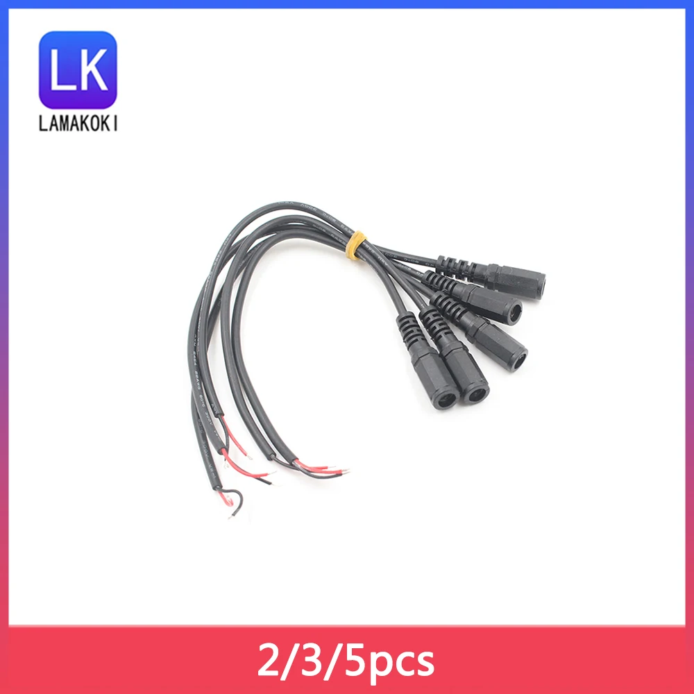 DC  Adapter Cable Plug Connector for CCTV Camera DC Plug Female 5.5*2.1 2/3/5pcs 5.5 2.1mm DC power Plu