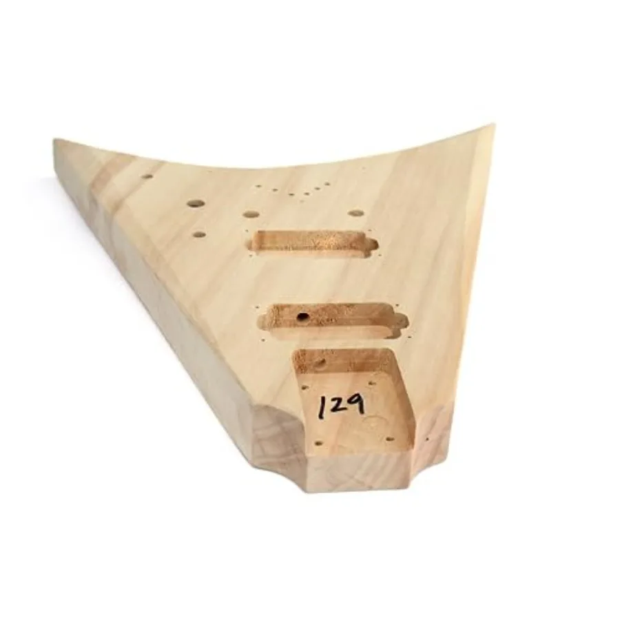 طراز V قم ببناء مجموعة الجيتار الخاصة بك لعشاق الموسيقى: أجهزة خشبية عالية الجودة قابلة للتخصيص للجسم والرقبة مثالية لـ P