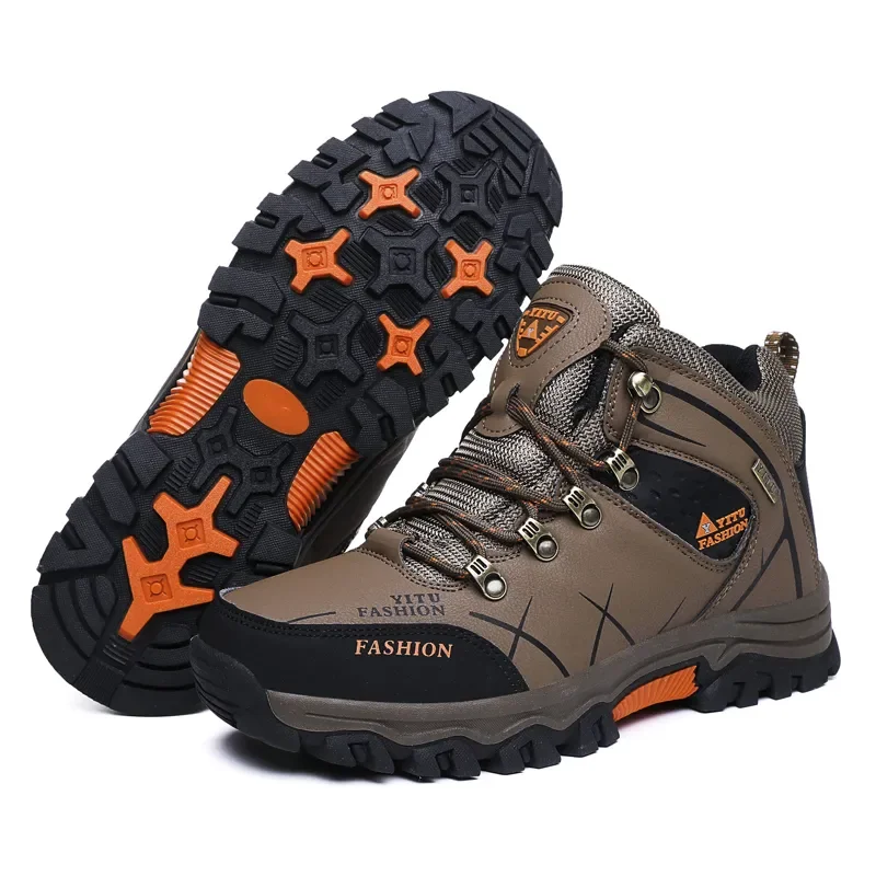 Winter Snow Shoes for Men High-top Fleece Outdoor Hiking Shoes Hard-Wearing Tenis Masculino Running Sneakers Mens Free Shipping