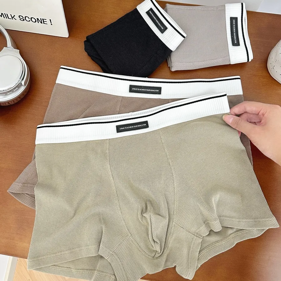 winter soft cotton+modal boxer men 7A antibacterial 100% Cotton crotch fashion lingerie shorts couple men N9203 women N9202